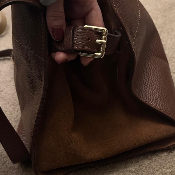 Divina Firenze satchel chocolate brown Leather and suede Handbag - Picture 2 of 4